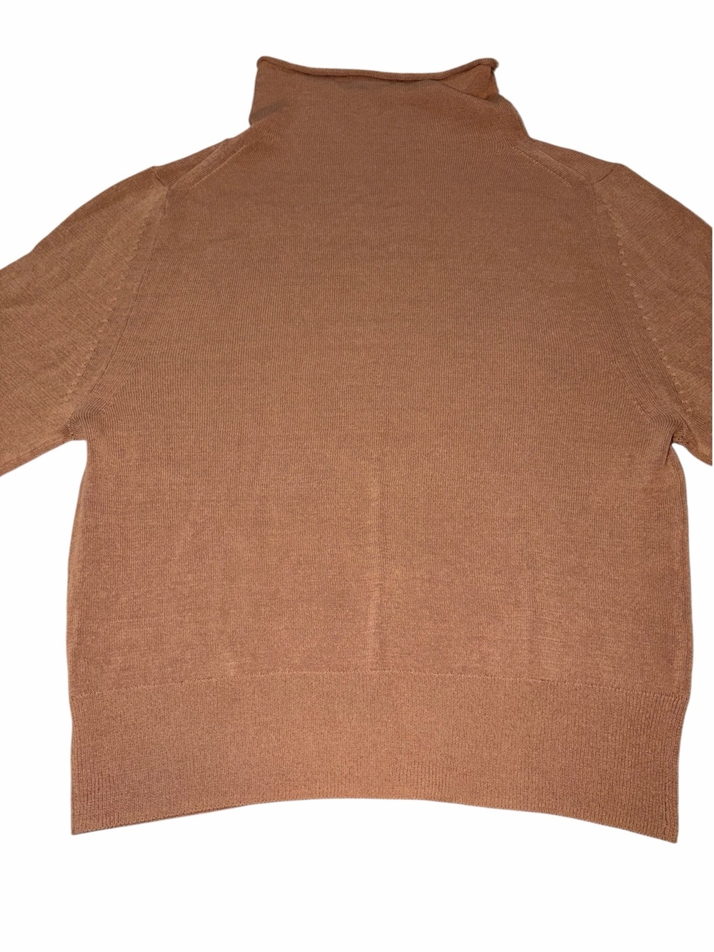 Revolve Sample Sale L'academie Albion Sheer Turtleneck Honey Beige Tan Small - Picture 4 of 9